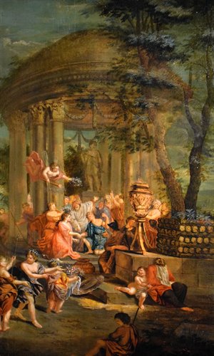 Scène de mariage mythologique - Jacob Franse, actif vers 1720-1730